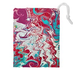 Marbling Patterns Drawstring Pouch (4xl) by kaleidomarblingart