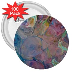 Marbled Pebbles 3  Buttons (100 Pack)  by kaleidomarblingart