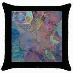 Marbled Pebbles Throw Pillow Case (black) by kaleidomarblingart