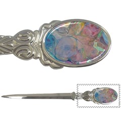 Marbled Pebbles Letter Opener by kaleidomarblingart