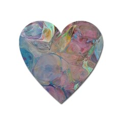 Marbled Pebbles Heart Magnet by kaleidomarblingart