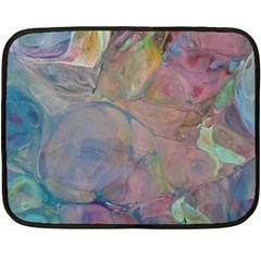 Marbled Pebbles Double Sided Fleece Blanket (mini)  by kaleidomarblingart