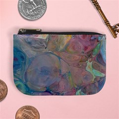 Marbled Pebbles Mini Coin Purse by kaleidomarblingart