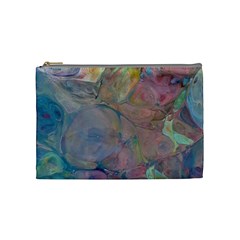 Marbled Pebbles Cosmetic Bag (medium) by kaleidomarblingart