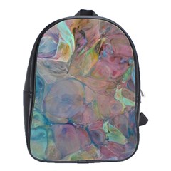 Marbled Pebbles School Bag (large) by kaleidomarblingart