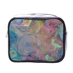 Marbled Pebbles Mini Toiletries Bag (one Side) by kaleidomarblingart