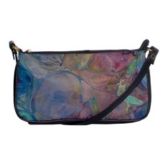 Marbled Pebbles Shoulder Clutch Bag by kaleidomarblingart