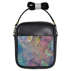 Marbled Pebbles Girls Sling Bag by kaleidomarblingart