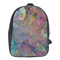 Marbled Pebbles School Bag (xl) by kaleidomarblingart