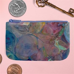 Marbled Pebbles Large Coin Purse by kaleidomarblingart