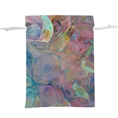 Marbled Pebbles  Lightweight Drawstring Pouch (xl) by kaleidomarblingart