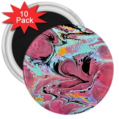 Abstract Marble 3  Magnets (10 Pack)  by kaleidomarblingart