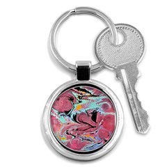 Abstract Marble Key Chain (round) by kaleidomarblingart