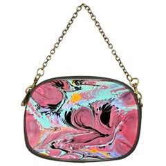 Abstract Marble Chain Purse (one Side) by kaleidomarblingart