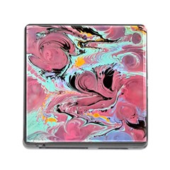 Abstract Marble Memory Card Reader (square 5 Slot) by kaleidomarblingart