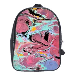 Abstract Marble School Bag (xl) by kaleidomarblingart