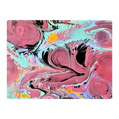 Abstract Marble Double Sided Flano Blanket (mini)  by kaleidomarblingart