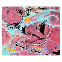 Abstract Marble Double Sided Flano Blanket (small)  by kaleidomarblingart