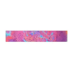 Magenta On Blue Feathers Flano Scarf (mini) by kaleidomarblingart