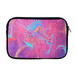 Magenta On Blue Feathers Apple Macbook Pro 17  Zipper Case by kaleidomarblingart