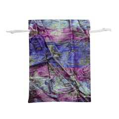 Warp And Weft Lightweight Drawstring Pouch (l) by kaleidomarblingart