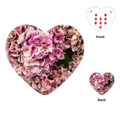 Pink Hydrangea Playing Cards Single Design (heart) by kaleidomarblingart