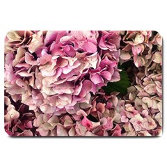 Pink Hydrangea Large Doormat  by kaleidomarblingart