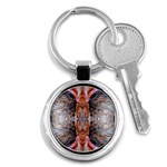 Abstract marbling symmetry Key Chain (Round) Front