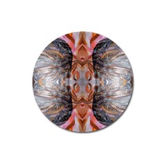 Abstract marbling symmetry Magnet 3  (Round)