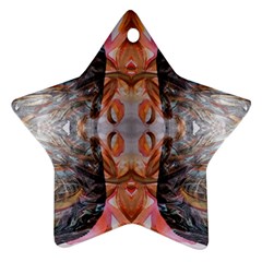 Abstract Marbling Symmetry Star Ornament (two Sides) by kaleidomarblingart