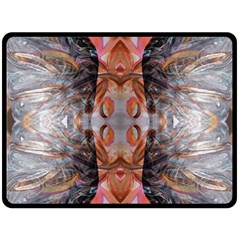 Abstract Marbling Symmetry Fleece Blanket (large)  by kaleidomarblingart