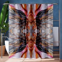 Abstract Marbling Symmetry Shower Curtain 60  X 72  (medium)  by kaleidomarblingart