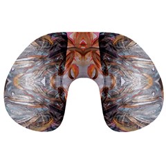 Abstract marbling symmetry Travel Neck Pillow