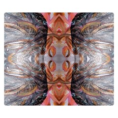 Abstract Marbling Symmetry Double Sided Flano Blanket (small)  by kaleidomarblingart