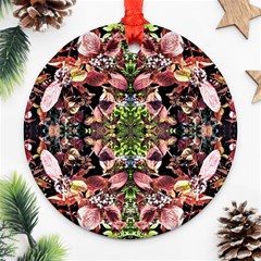 Shrubs Repeats Ornament (round) by kaleidomarblingart