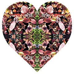 Shrubs Repeats Wooden Puzzle Heart by kaleidomarblingart