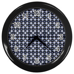 Modern Ornate Striped Pattern Wall Clock (black) by dflcprintsclothing