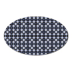 Modern Ornate Striped Pattern Oval Magnet by dflcprintsclothing