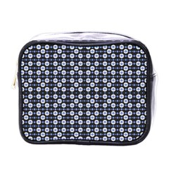 Modern Ornate Striped Pattern Mini Toiletries Bag (one Side) by dflcprintsclothing