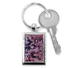  Abstract Marbling Key Chain (rectangle) by kaleidomarblingart