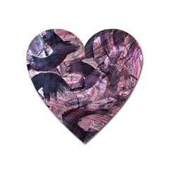  Abstract Marbling Heart Magnet by kaleidomarblingart