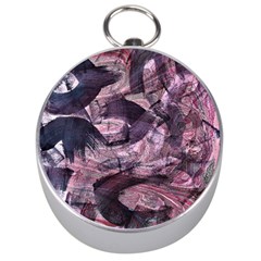  Abstract Marbling Silver Compasses by kaleidomarblingart