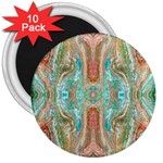 Emerald Marbling 3  Magnets (10 pack)  Front