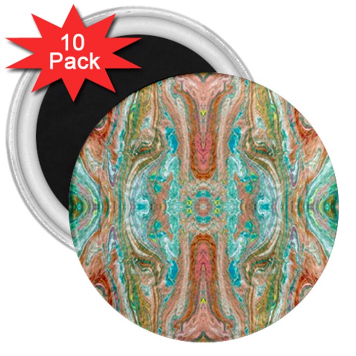 Emerald Marbling 3  Magnets (10 pack) 