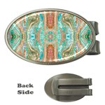 Emerald Marbling Money Clips (Oval)  Front