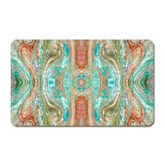 Emerald Marbling Magnet (rectangular) by kaleidomarblingart