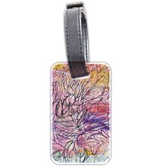 Mixed Media Leaves Luggage Tag (two Sides) by kaleidomarblingart