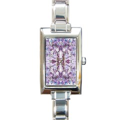 Intricate Lilac Rectangle Italian Charm Watch