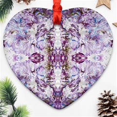 Intricate Lilac Ornament (heart) by kaleidomarblingart