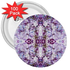 Intricate Lilac 3  Buttons (100 Pack)  by kaleidomarblingart